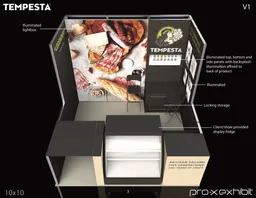 10x10 Inline booth design by Pro-X Exhibits